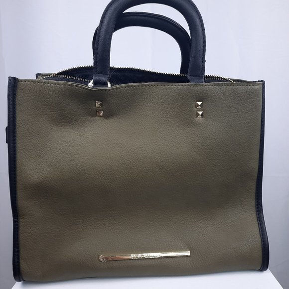 Steve Madden Tote Bag Army Green and Black - Picture 11 of 12